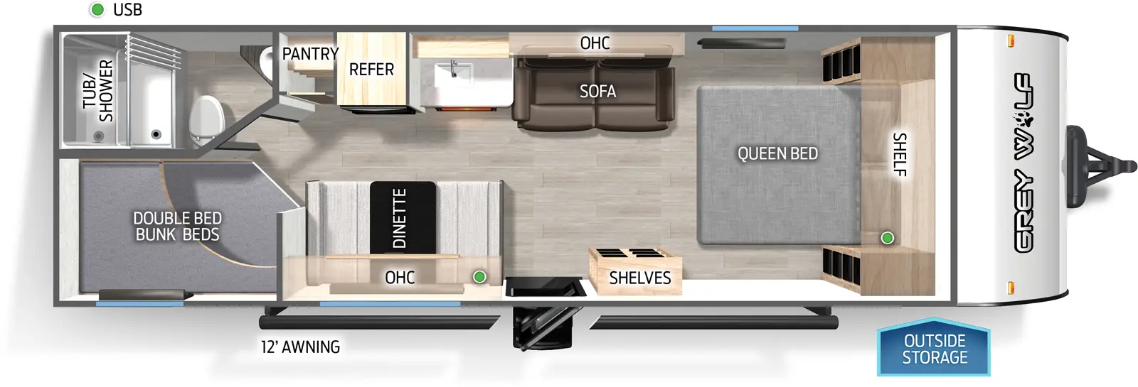 Grey Wolf 26EV Floorplan